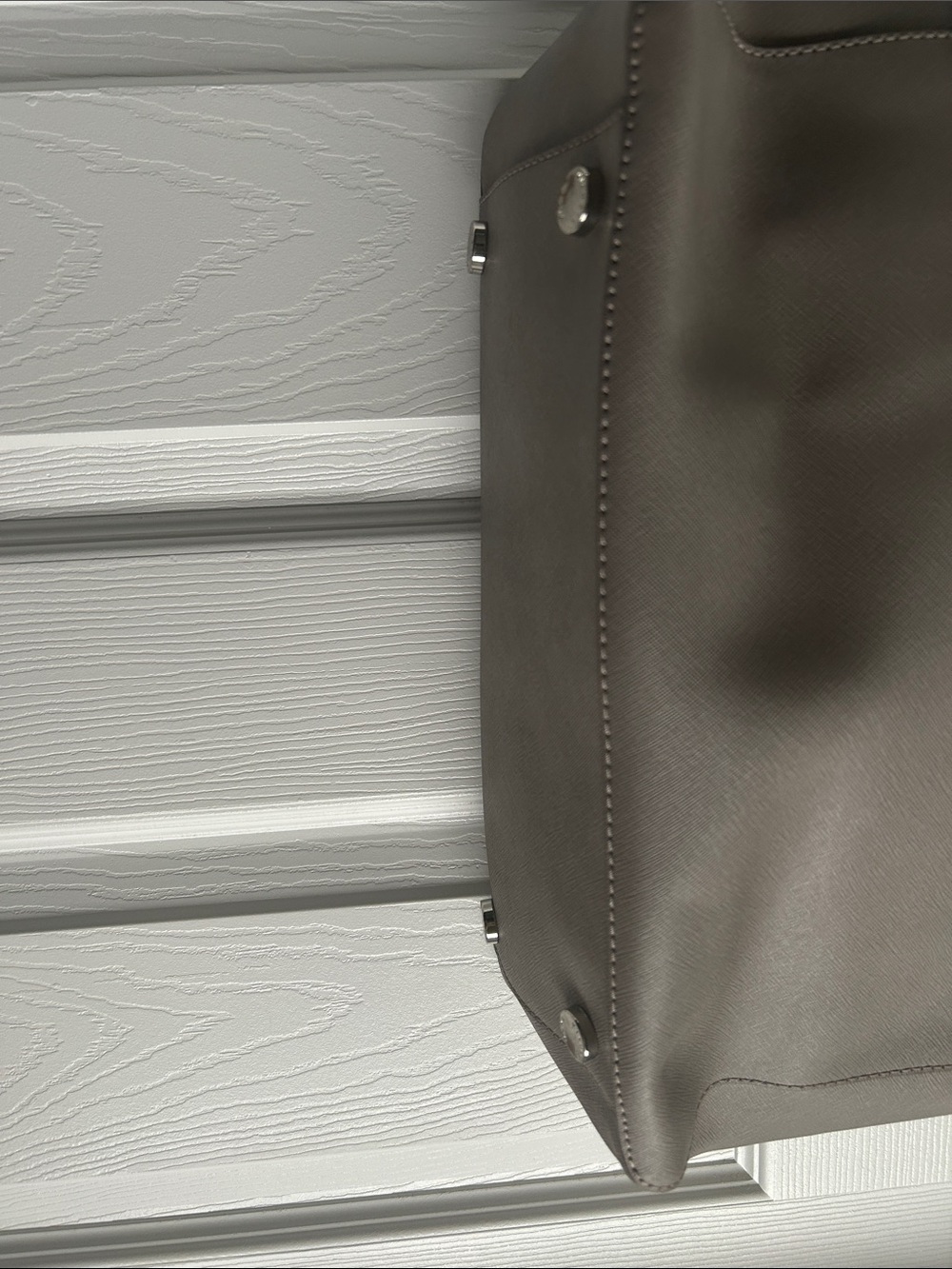Michael Kors Taupe Gray Leather Shoulder Bag - Picture 4 of 16